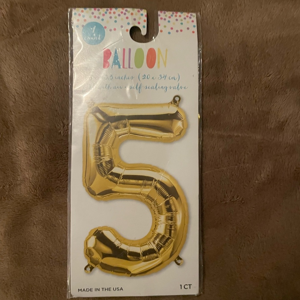 Number balloons new in the bag